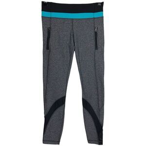 Lululemon Leggings Womens 6 Gray Teal Inspire Tight Athleisure Yoga Workout Gym